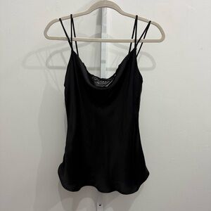 Zara Black Satin Tank Top